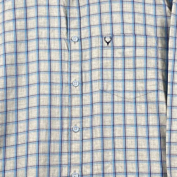 Allen Solly Mens Multicolored Window Pane Plaid Sport Fit  LS Button Down  42XXL - Picture 4 of 12